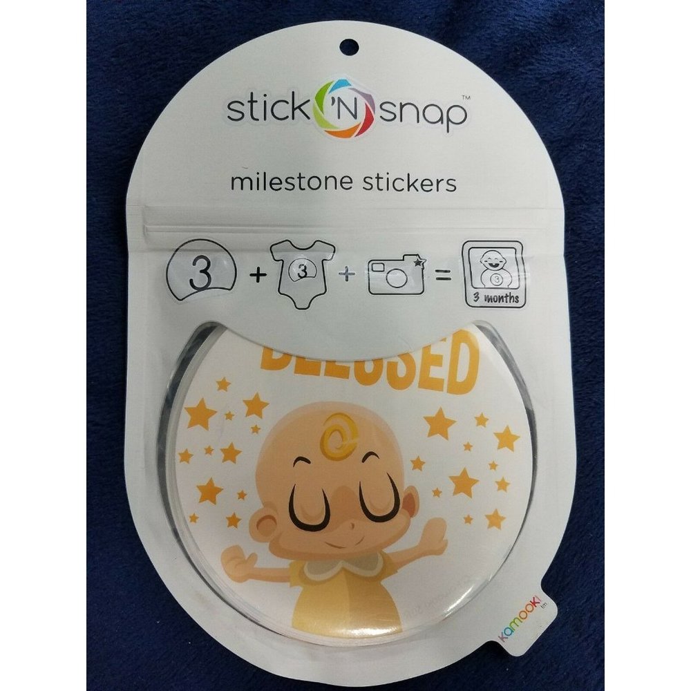 baby Milestone growth age month stickers stick 'n snap